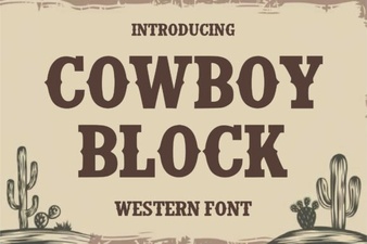 Cowboy Block Font Design Ideas and Uses