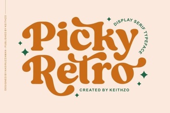 Picky Retro Font for Creative Design Projects