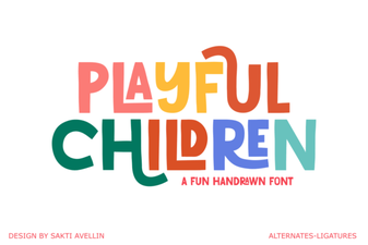 Playful Children Font for Creative Design Projects