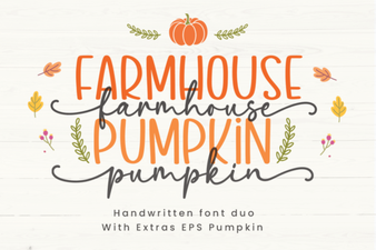 Farmhouse Pumpkin Font for Cozy Fall Design Projects