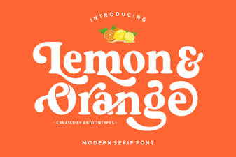 Lemon and Orange Font Design Ideas